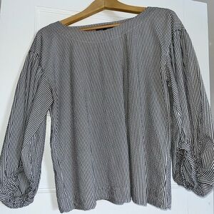 Banana Republic Striped Top with Bishop Sleeves